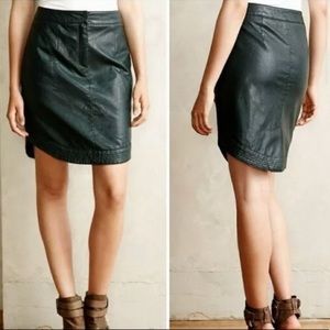 Anthropologie NWT leather skirt with pockets